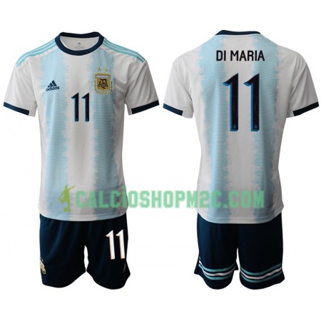 Argentina DI MARIA 11 Bambino Maglia Prima Copa América 2019 Manica Corta (+ Pantaloncini)